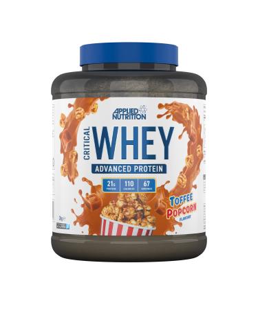 Applied Nutrition Critical Whey Protein Powder 2kg - High Protein Powder Protein Milkshake Muscle Building Supplement with BCAAs & Glutamine (2kg - 67 Servings) (Toffee Popcorn) Toffee Popcorn 2 kg (Pack of 1)