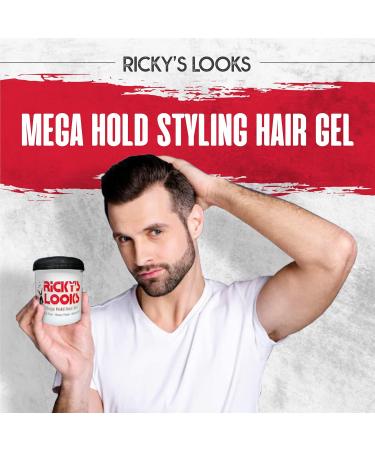 Ricky's Mega Hold Hair Gel - Flake-Free Strong Hold for Curly Frizzy Wavy & Straight Hair - Unisex Styling Gel for All Hair Types - Shop Internationally - Buy Online on GoSupps.com