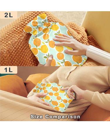 Naanle Transparent Hot Water Bottle with Cover - 1L for Bed Hand Foot Pain Relief & Heat Therapy - Ideal for Cold & Pain Relief - Buy Online on GoSupps.com