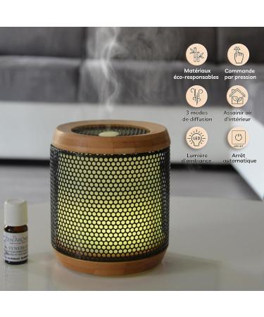 Zen'ar me Elipsia Essential Oil Diffuser | Ultrasonic Aromatherapy & LED Bamboo Metal Design | International Shipping - Buy Online on GoSupps.com