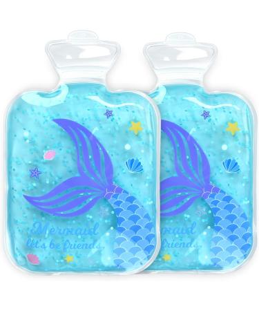 Navaris Girls Hot and Cold Packs (Set of 2) - Kids Reusable Heat and Ice Gel Pack Set - BPA-Free Compress to Cool or Warm - Mermaid Design - Buy Online on GoSupps.com