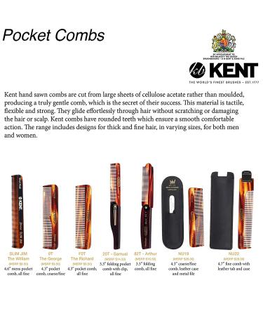 Kent A FOT Handmade Fine Tooth Pocket Comb for Men - Made in England - Buy Online on GoSupps.com