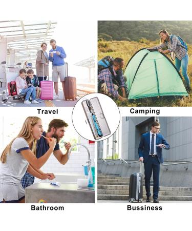 Yeeco Toothbrush Case - 2 Pack Transparent Black Travel Holder | Portable Plastic Toothbrush Case 20 x 4.7 x 3 cm for International Shipping - Buy Online on GoSupps.com