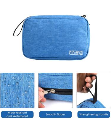 Cooja Hanging Toiletry Wash Bag with Hook & Handle - Sky Blue | Travel Gear Set for Men and Women | Includes 1 Toilet Bag + 2 Drawstring Bags - Buy Online on GoSupps.com