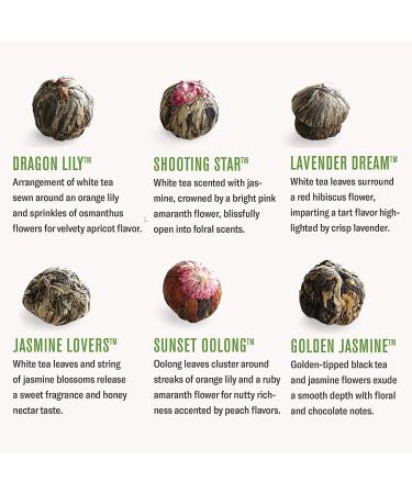 Numi Organic Tea Flowering Tea Gift Set - 6 Blossoms, 16oz Glass Teapot - Buy Online on GoSupps.com