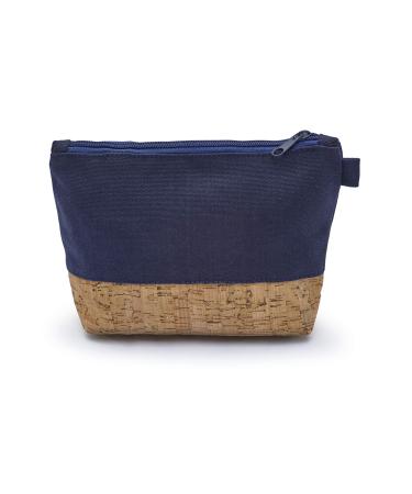 Leon by Bers cosmetic bag make-up bag toiletry bag cotton makeup bag cosmetic bag (cork/navy blue) cork / navy blue