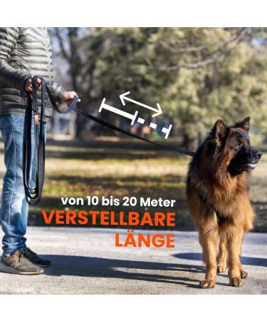 Buy FIRSTPAW Adjustable Tow Lines for Dogs (5m-20m) - Robust Leash with Grip Padding for Small Medium & Large Dogs - Ideal Training Line with Mains Bag - International Shipping Available - Buy Online on GoSupps.com