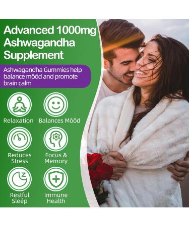 ELLAMENTZ Ashwagandha Gummies 1000mg with L-Theanine & Magnesium - Natural Calm Gummies with Vitamin D3 B12 & Zinc Support Relaxation Daily Mo d Balance Night Rest Sugar Free 120 Counts - Buy Online on GoSupps.com