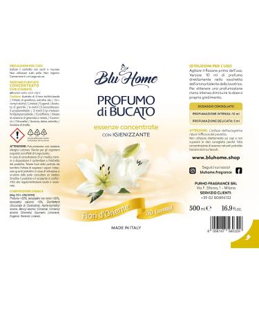 BLU HOME Laundry Perfume Concentrated - Oriental Flowers 500 ml | Premium Fragrance for Fresh Laundry - Buy Online on GoSupps.com