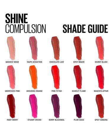 Maybelline Color Sensational Shine Compulsion Lipstick in Magenta Affair - 0.1 Ounce (Pack of 1) - Buy Online on GoSupps.com