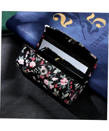 minkissy Lipstick Box with Floral Print Mirror Lipstick Organizers Lipstick Box for Women Lipstick Storage Retro Fabric Organizers - Buy Online on GoSupps.com