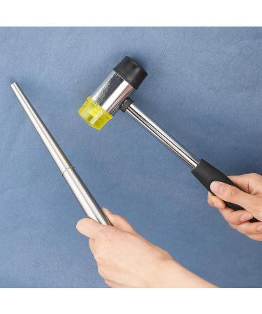 PandaHall 30mm Double-Faced Soft Rubber Mallet for Jewelry, Leather Crafts, Wood & Flooring - Yellow Black - Buy Online on GoSupps.com