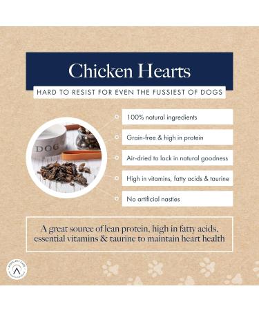 Hollings Chicken Hearts Dog Treats 100% Natural Air Dried Treats for Adult Dogs Grain Free & High in Protein (60g) 60 g (Pack of 1) - Buy Online on GoSupps.com