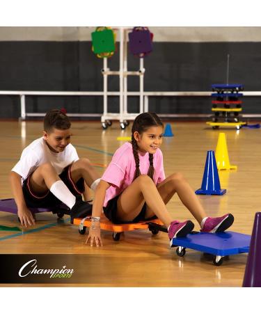 Champion Sports Standard Scooter Board 12 Inches - with Handles - Assorted Colors (Yellow or Blue) - Buy Online on GoSupps.com
