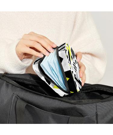 GIAPB Period Bag - Abstract Geometric Plaid Color Sanitary Napkin & Makeup Storage Pouch - Buy Online on GoSupps.com