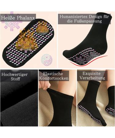 Afiz Tourmaline Slimming Health Socks - 6 Pairs Self-Heating Heated Socks for Winter Non-Slip Pilates & Barefoot Comfort - Buy Online on GoSupps.com