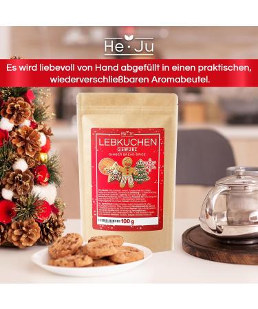 HeJu Europe BV HeJu Gingerbread spices for baking 100 g aromatic spice mix for cookies and desserts 100 natural vegan glutenfree without added sugar - Buy Online on GoSupps.com