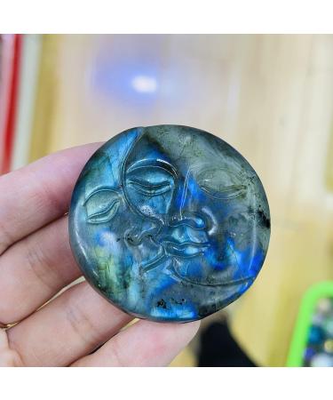 Home Decoration Natural Labrador Crystal Quartz Hand Carved Sun and Moon Home Decor Stones ERTEYIN - Buy Online on GoSupps.com