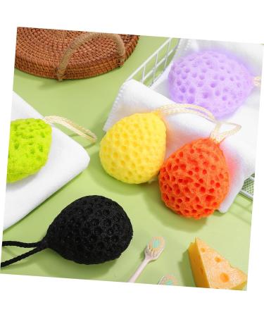 5pcs Exfoliating Bath Sponge Set - Cute Shower Scrubber for Body Washing & Skin Cleaning - Buy Online on GoSupps.com