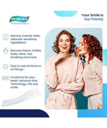 Dr. Nick's White & Healthy Professional Teeth Whitening Strips - 20 Treatments, Dentist Formulated for Sensitive Teeth - Buy Online on GoSupps.com