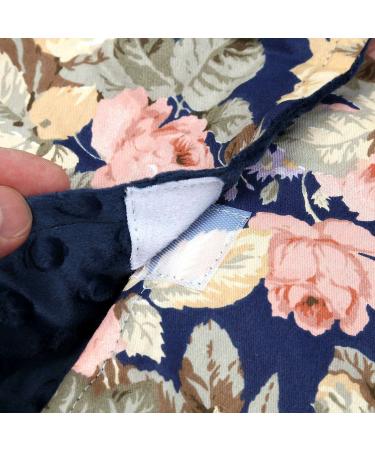 Oikabio Car Seat Cover Nursing Scarf Canopy - Dark Blue Flowers for Boys & Girls | Perfect for Breastfeeding & Travel - Buy Online on GoSupps.com