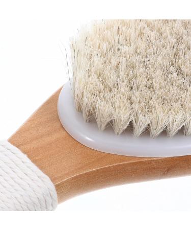 PATKAW Body Bathing Brush Horsehair Back Scrubber Bath Exfoliating Brush Bathroom Body Scrubber - Buy Online on GoSupps.com