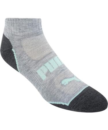 PUMA Women's 6 Pack Quarter Crew Socks 9-11 - Grey/Purple/Blue - Buy Online on GoSupps.com