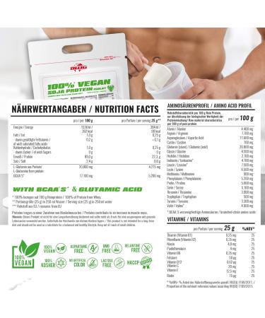 BWG Soy Isolate Protein Shake - 100% Vegan Lactose-Free Non-GMO 2500g Pure Soy Protein Powder - Vanilla Flavor - Buy Online on GoSupps.com
