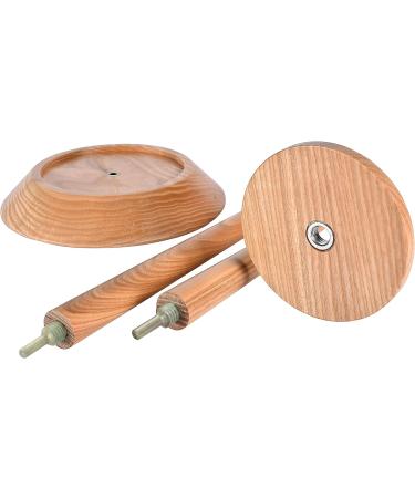 BarvA Big Wood Yarn Holder Set - Metal Twirling Lazy Susan Stand for Crocheting & Sewing - Wool Cord Organizer & Storage for Knitting Embroidery Thread - Crochet Accessories Included - Buy Online on GoSupps.com