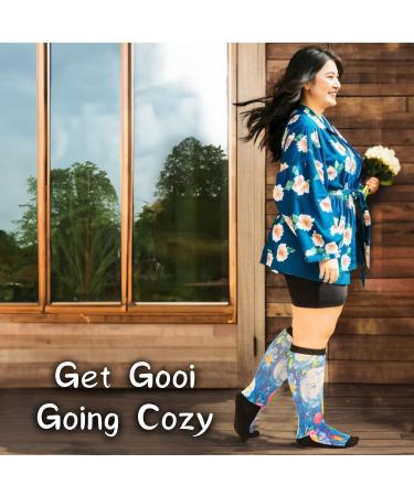 Gooi Extra Wide Diabetic Socks for Swollen Feet | Colorful Non-Binding Edema & Neuropathy Socks for Men & Women | Plus Size 13-15 10-13 - Buy Online on GoSupps.com