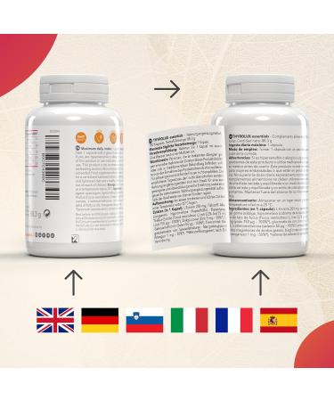 Plant-Based Thyroid Supplement - 180 Capsules for 180 Days with Iodine, Selenium, L-Tyrosine, Zinc, and Manganese by Sensilab ThyroLux - Buy Online on GoSupps.com