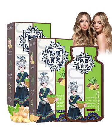 Anti-Hair Loss Ginger Shampoo - Nourishing Formula for Stronger Thicker Longer Hair (2 Boxes - 400gr)