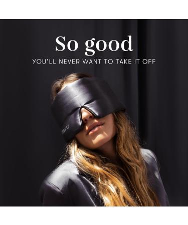 Drowsy Silk Sleeping Mask - Luxurious Padded Silk Cocoon for Complete Darkness | Moonlight Shadow | International Shipping - Buy Online on GoSupps.com