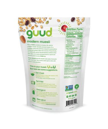 GUUD Fruity Almond Muesli Cereal 40oz | Gluten-Free with Oats, Raisins, Almonds, Cranberries, Flax Seeds & Pumpkin Seeds | Vegan & Non-GMO | Kosher Certified - Buy Online on GoSupps.com