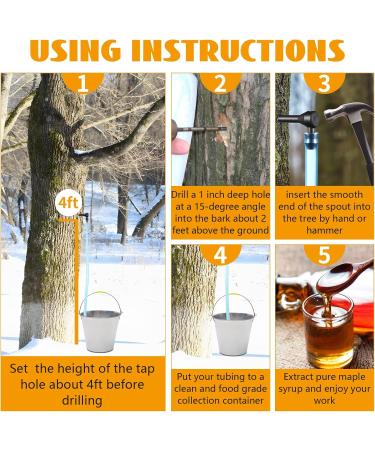 Maple Syrup Tree Tapping Kit 12 Maple Syrup Taps+12 Maple Tree Tubes Maple syrup Taps Spile Kit Food Grade Plastic Maple Sap Tap with Drop Line Tubes for Maple Syrup Supplies Spring Winter - Buy Online on GoSupps.com