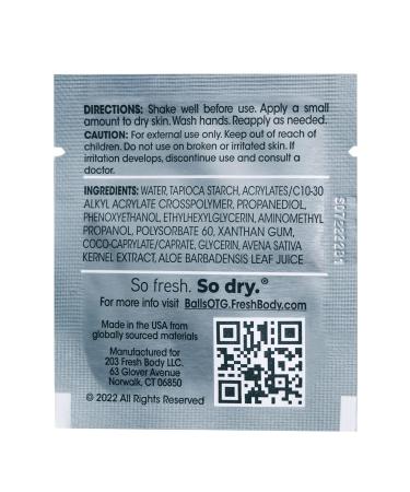 Fresh Balls On-The-Go Anti-Chafing Lotion 0.07 Fl Oz Travel Size Packet (60 Pack) - Men's Soothing Cream to Powder - Ball Deodorant and Hygiene for Groin Area 0.07 Fl Oz (Pack of 60) - Buy Online on GoSupps.com