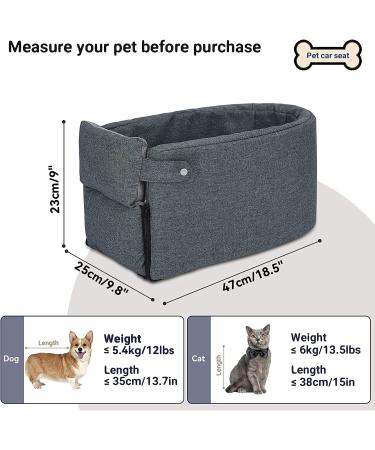 Cathpetic Dog Car Seat - Portable Washable Cat Booster Seat with Safety Tethers - Buy Online on GoSupps.com