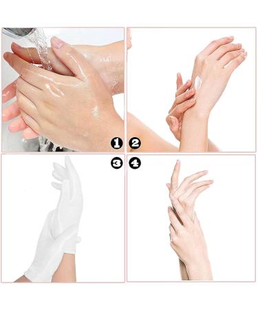 Lizzy White Cotton Gloves Medium for Overnight Moisturising Dry Hand Women and Men Bedtime Sleep Gloves Jewellery & Daily Work Fancy Dress Party Washable Hand Moisturising Gloves - Buy Online on GoSupps.com