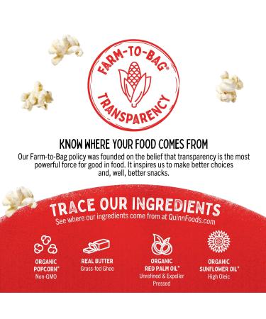 Quinn Popcorn Microwave Popcorn - Movie Theater Butter, 2 Bags (3.7 oz Each) - Buy Online on GoSupps.com