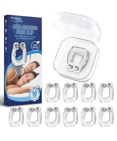 Anti Snoring Devices Anngola Snoring Solution Silicone Magnetic Anti Snoring Nose Clip Effective Hale Breathing Aid Stop Snoring to Restful Sleep(10 Pack)