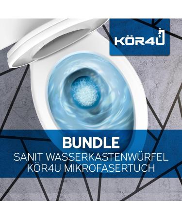Sanit Water Tank Cubes - 10 Pieces for 40 Weeks Freshness | Microfiber Cloth Included | Made in Germany - Buy Online on GoSupps.com