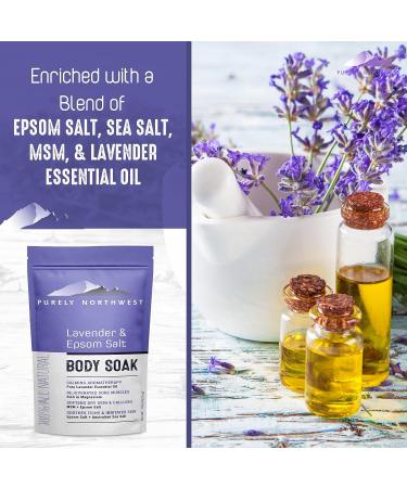 Premium Lavender MSM & Epsom Salt Body Soak for Relaxation and Muscle Recovery - Promotes Good Night Sleep - 1LB - Buy Online on GoSupps.com