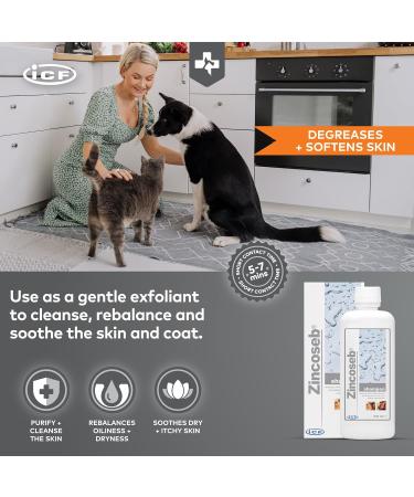 ICF Zincoseb Dog Shampoo 250ml - Anti-Itch, Antifungal, Antibacterial - Sensitive Skin Relief for Dogs & Cats - Buy Online on GoSupps.com