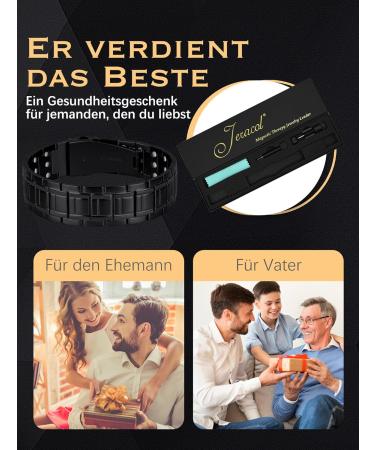 Buy Jeracol Men's Titanium Steel Magnetic Bracelet - 3500 Gauss Healing Bracelet with Adjustable Fit & Gift Box - Buy Online on GoSupps.com