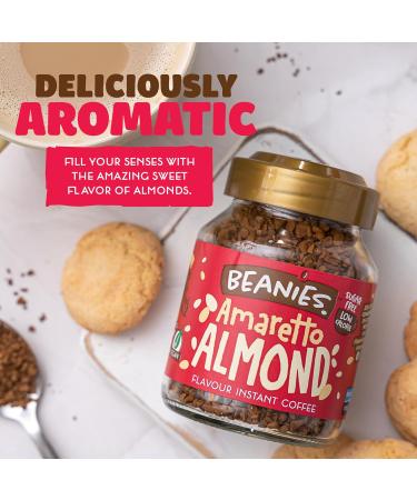 Beanies Amaretto Almond Flavour Instant Coffee 50g - Pack of 1 - Buy Online on GoSupps.com