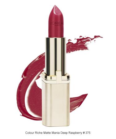 L'Or al Paris Color Riche Lipstick 375 Deep Raspberry - Creamy Lip Pencil with Nourishing Pigments | 1 Pack - Buy Online on GoSupps.com