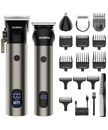 SOLIMPIA Professional Hair Clippers for Men 3-in-1 Men s Beard Trimmer Cordless Barber Clippers Kit Men s Grooming Kit Shavers for Men Electric Razor Nose Hair Trimmer