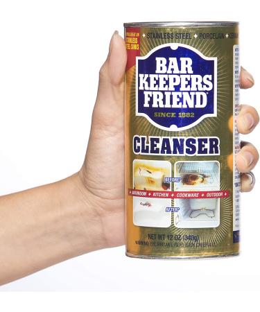 BAR KEEPERS FRIEND Powdered Cleanser 12oz - Effective Cleaning Formula (1-Pack) - Buy Online on GoSupps.com