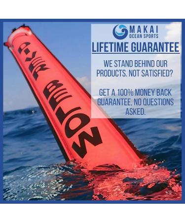 Makai Ocean Sports 4ft Inflatable Surface Marker Buoy | High Visibility Dual Color SMB for Scuba Diving & Snorkeling - Buy Online on GoSupps.com