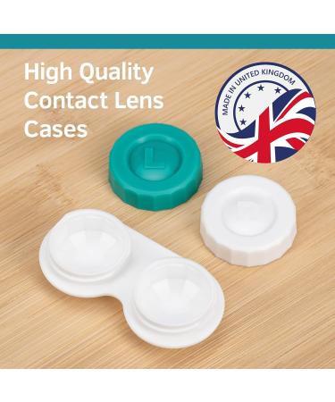 Sports Vision Contact Lens Case - Screw Cap Flat Design | 10 Pack - Ideal for Travel & Storage - Buy Online on GoSupps.com